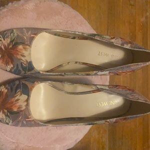 cute floral nine west heels